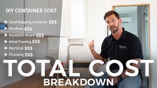 40ft DIY Shipping Container Home Total Cost Breakdown [upl. by Irallih]