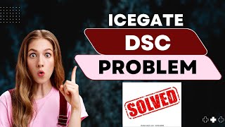 ICEGATE DSC Problem solution [upl. by Anaj435]