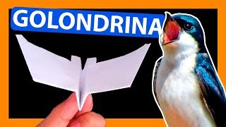 Como hacer un AVION DE PAPEL GOLONDRINA fácil y que vuele mucho [upl. by Derek204]