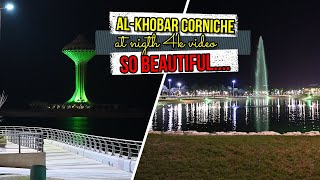 AlKhobar Corniche Saudi Arabia  4K Night View [upl. by Nalad9]