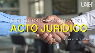 Elementos de existencia del Acto Jurídico [upl. by Messing853]