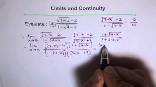 Limit Rationalize Both Numerator and Denominator to Find Limits [upl. by Evad]