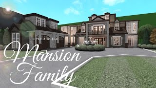 Bloxburg Family MANSION Family House Speed Build Exterior [upl. by Nairolf]