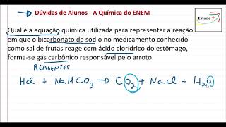 Equação Química do bicarbonato de sódio com ácido clorídrico NaHCO3  HCl [upl. by Shanta]