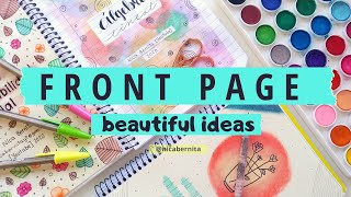 FRONT PAGE DESIGN FOR PROJECT 💖 CREATIVE JOURNAL IDEAS ✨ NOTEBOOK FRONT PAGE DECORATION IDEAS [upl. by Knowles]