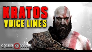 God of War 4 2018 Kratos Voice Sounds amp SFX [upl. by Satsok]