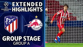 Atlético Madrid vs RB Salzburg Extended Highlights  UCL on CBS Sports [upl. by Reiniar887]