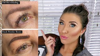 MICROBLADING vs POWDER BROWS  Why I Would Never Get Microblading  Permanent Makeup Artist Advice [upl. by Carla]