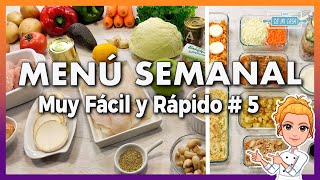 💚 MENÚ SEMANAL Muy FÁCIL y RÁPIDO  5 🗓 Cómo ORGANIZARSE para DISFRUTAR MÁS de tu TIEMPO 😃 [upl. by Attenej]