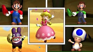 All Characters Level Endings In New Super Mario Bros U Deluxe [upl. by Adnoryt]