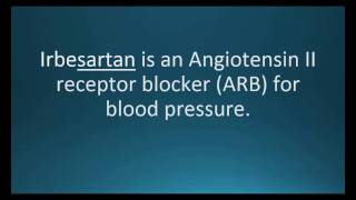 How to pronounce irbesartan Avapro Memorizing Pharmacology Flashcard [upl. by Ahtelat328]