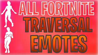 All Fortnite Traversal EmotesDances Showcase WInGame Gameplay CongaDrum MajorFancifulBunny Hop [upl. by Eirelav]