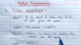 Python InputOutput  Learn Coding [upl. by Hendrickson494]