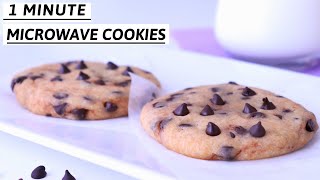 1 MINUTE Microwave Chocolate Chip Cookie  Easiest Cookie Recipe  Top Tasty Recipes [upl. by Patti]