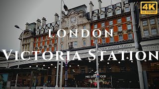 London Victoria Station Walk Through England 4K [upl. by Esilram]