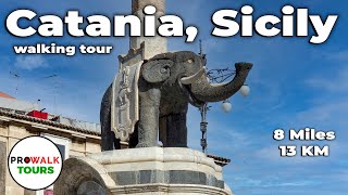 Catania Sicily Walking Tour  With Captions [upl. by Ysset]