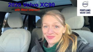 2020 Volvo XC90 Thunder Grey wWool interior  Walkaround with Heather [upl. by Knipe70]