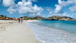 ORIENT BAY BEACH La Baie Orientale St Martin  Virtual Walk on the Beach  Caracolabella [upl. by Mufinella]