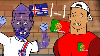 ICELAND BABY Portugal vs Iceland 11 UEFA Euro 2016 Birkir Bjarnason goal and highlights [upl. by Lebasy]