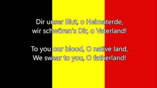 National Anthem of Belgium  La Brabançonne FR DE NL EN lyrics [upl. by Wehrle]