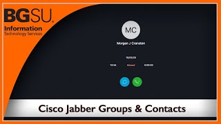 Cisco Jabber Groups amp Contacts [upl. by Carolan]