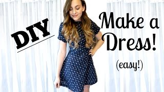 HOW TO SEW A DRESS FROM SCRATCH EASY  Jessica Shaw [upl. by Benoite]