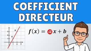 Comment calculer le COEFFICIENT DIRECTEUR dune droite   Outils mathématiques [upl. by Eedyah]