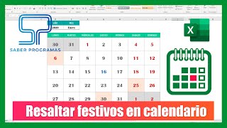 Excel  📅 RESALTAR FESTIVOS en calendario perpetuo en Excel [upl. by Otirecul]