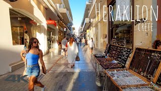 Heraklion Greece 4KUHD Walking Tour  2021  Tourister Tours [upl. by Beata]