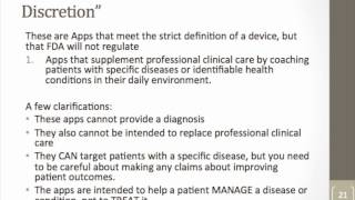 FDA Regulation of Medical Device Software Part 2 of 3 [upl. by Arua]