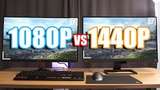 Is Full HD enough at 27inch 1080P vs 1440P 27inch gaming monitors [upl. by Nosirrag828]