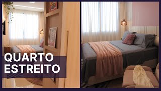 SOLUÇÃO PARA QUARTO ESTREITO COM CLOSET [upl. by Sivahc93]