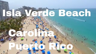 Isla Verde Beach in Carolina Puerto Rico Drone Footage 4th of July [upl. by Dhruv]