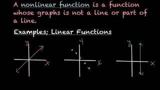 Linear vs Nonlinear Functions [upl. by Neerac]