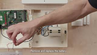 How to change Scantronic 9448 alarm battery [upl. by Alphonsine13]