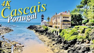 PORTUGUESE RIVIERA  4K Walking Tour  CASCAIS [upl. by Attah594]