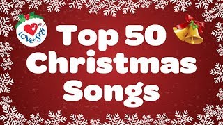 Top 50 Christmas Songs amp Carols  Over 2 Hours Beautiful Xmas Music [upl. by Dearden]