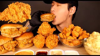 ASMR MUKBANG KFC FRIED CHICKEN amp CHICKEN SANDWICHES amp POPCORN CHICKEN amp MAC N CHEESE No Talking [upl. by Ainevul]