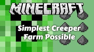 Simplest creeper only farm for Minecraft 112113 [upl. by Kei]