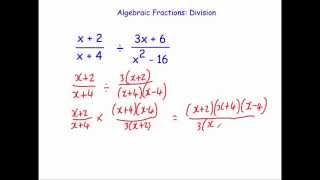 Dividing Algebraic Fractions [upl. by Nicolette676]