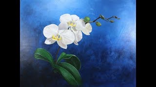 Art Lesson How to Paint Realistic Orchids in Acrylic [upl. by Richard885]