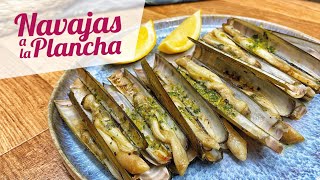 NAVAJAS A LA PLANCHA con el aliño perfecto de ajo y perejil [upl. by Haskel]