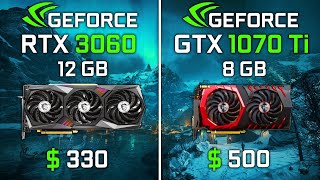 NVIDIA RTX 3060 vs GTX 1070 Ti  Test in 6 Games [upl. by Chemush128]