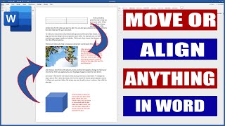 How to Move or Align Anything in Word  Microsoft Word Tutorials [upl. by Torhert]