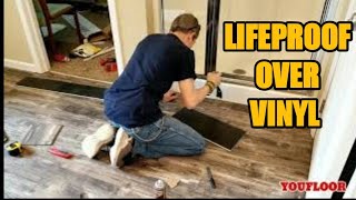 Installing LifeProof Vinyl Plank Flooring Over Existing Vinyl [upl. by Eyahsal]