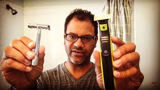 safety razor vs Philips Norelcos One Blade  day 231 [upl. by Gilbertina]