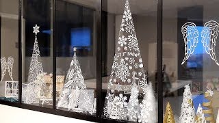 DIY NOËL  DECORATION DE FENÊTRES [upl. by Narmi]