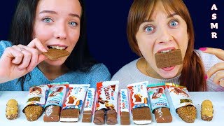 ASMR KINDER RACE CHOCOLATE PARTY HAPPY HIPPOS CHOCOLATE CAKE DELICE  LiLiBu ASMR [upl. by Oicnevuj]