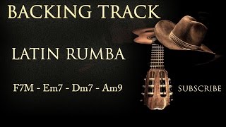 Backing Track Flamenco Spanish Rumba F  Em  Dm  Am [upl. by Iolande789]