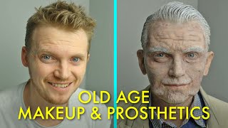 OLD AGE makeup prosthetics amp liquid latex tutorial [upl. by Laidlaw]